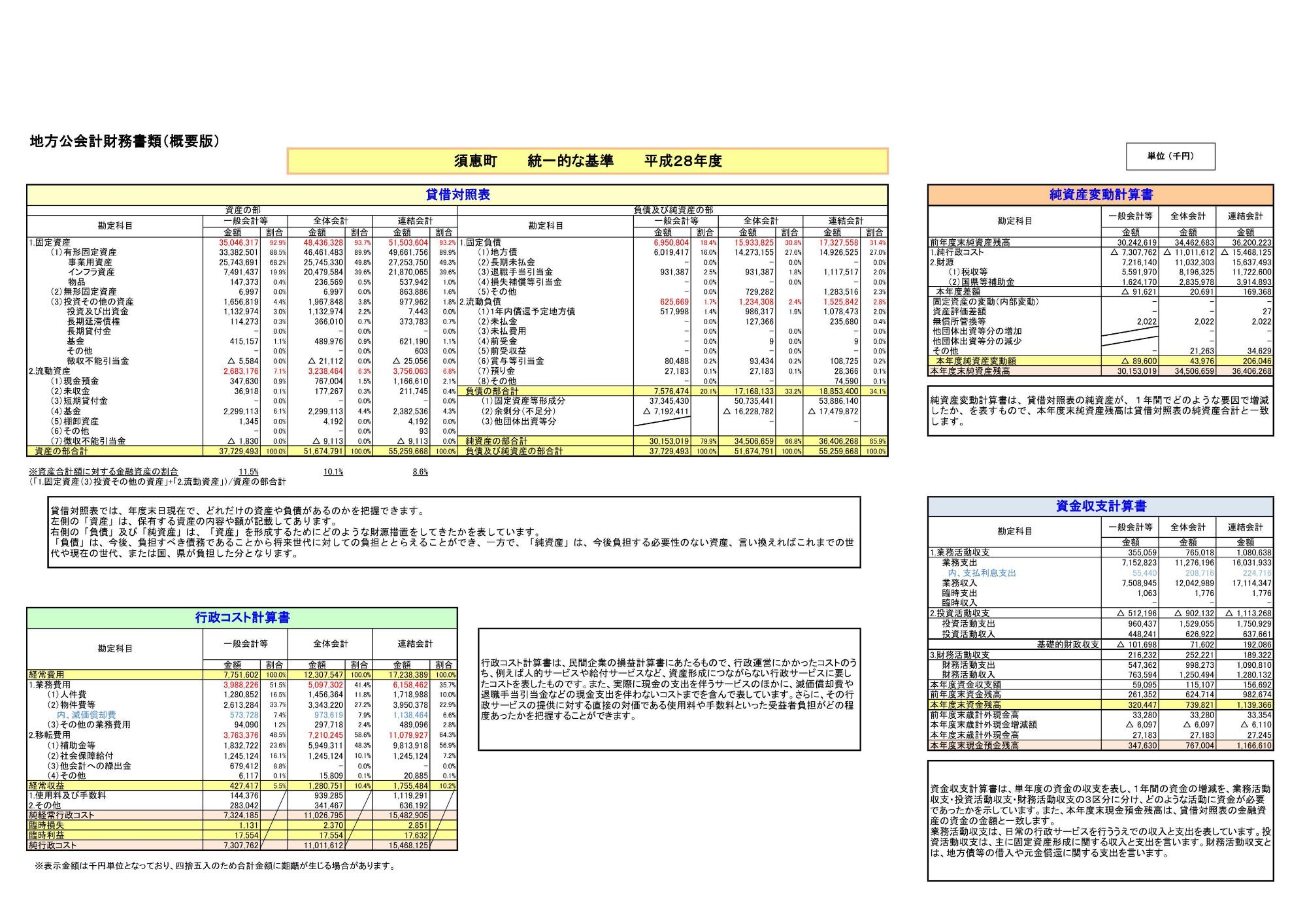 平成28年度財務書類(概要版)