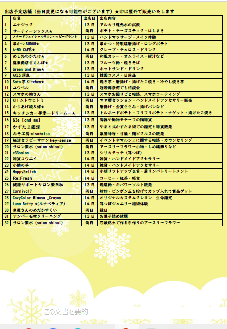 2025ふれあいクリスマスマルシェ裏面