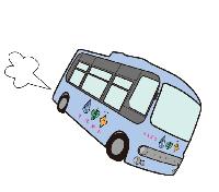 青色のバス