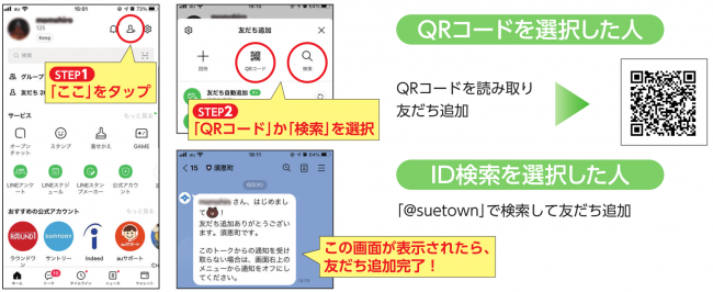 友達追加方法の手順