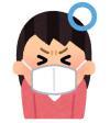 くしゃみ時にマスクを着用している感染対策OKの例のイラスト